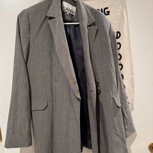 Ganni Gray Blazer